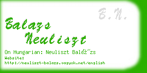 balazs neuliszt business card